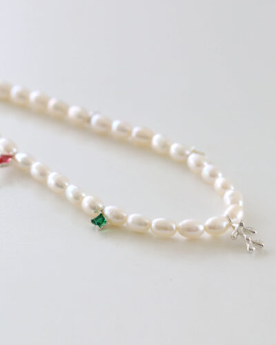 Harmony Pearl Charm Necklace - Sterling Silver