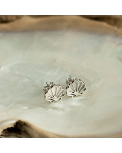 Petite Shell Studs - Sterling Silver