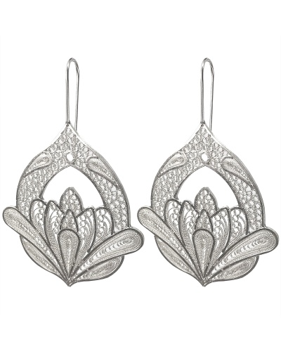 Handmade Protea Flower Earrings - Sterling Silver