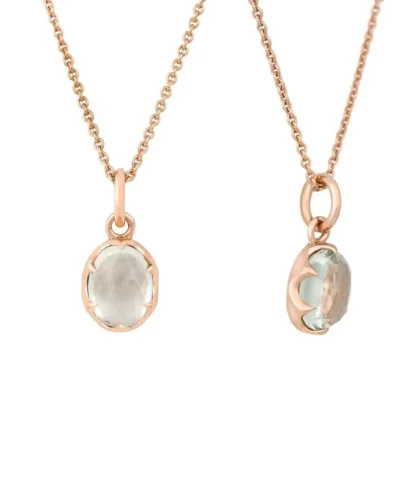 Medieval Claw Pendant - 9ct Rose Gold, Green Amethyst