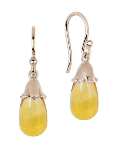 The Tinkerbells Citrine Drop Earrings - 9ct Rose Gold