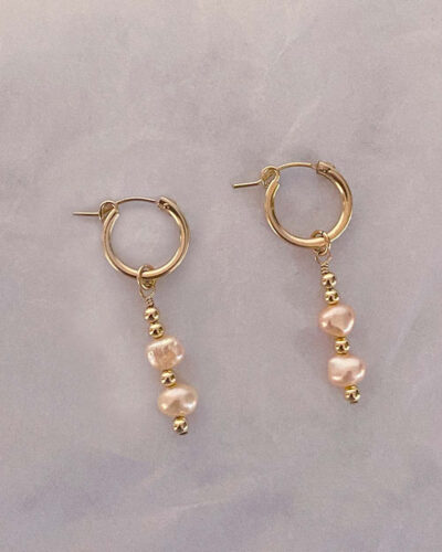 Rhea Pearl Sunset Earrings - 14K Gold Filled