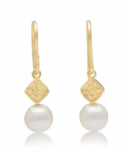 Seagreass Pearl Hooks - 9ct Gold