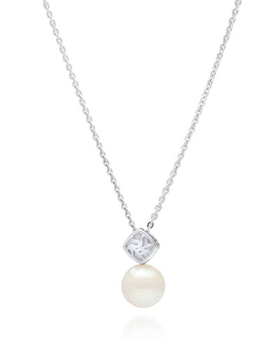 Seagrass Pearl Pendant - 9ct White Gold