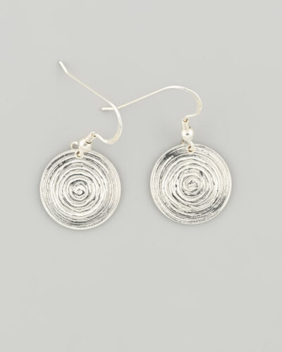 Circle Earrings - Sterling Silver (Small Coin)