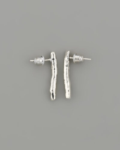 Melted Stick Earrings - Sterling Silver