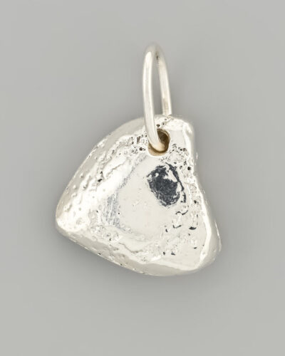 Chunky Melted Heart Pendant - Fine Silver (Rough)