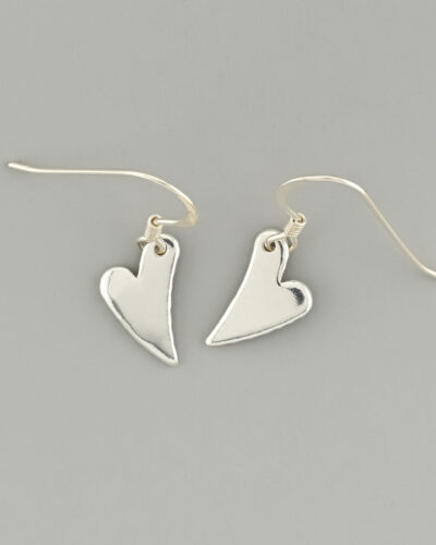 Heart Earrings - Fine Silver