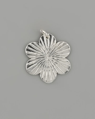 Six Petal Flower Pendatnt - Fine Silver