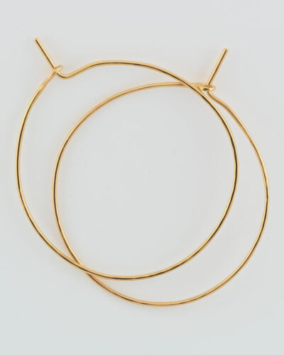 Hammered Hoop Earrings - 9K Yellow Gold