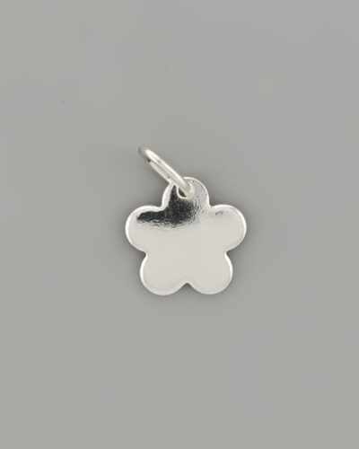 Five Petal Flower Pendant - Fine Silver (Shiny)