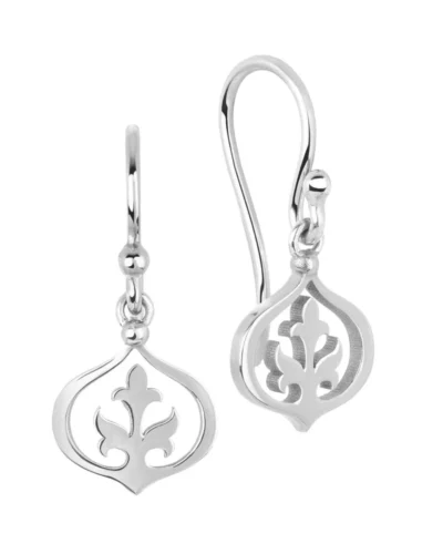 Arabesque Drop Earrings - 9ct White Gold