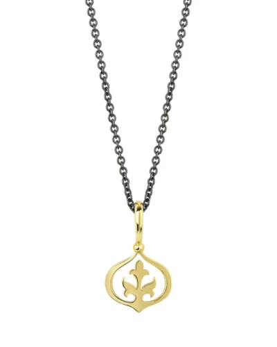 Arabesque Pendants - 9ct Yellow Gold/Blackened Sterling Silver