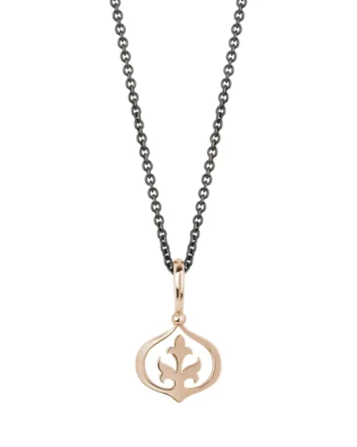 Arabesque Pendants - 9ct Rose Gold/Blackened Sterling Silver