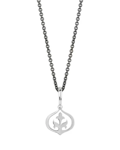 Arabesque Pendants - 9ct White Gold/Blackened Sterling Silver