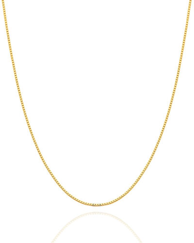 Box Chain - 9ct Gold (0.8mm) (50cm)
