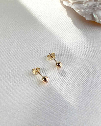 Classic Ball Stud Earrings - 14K Gold Filled