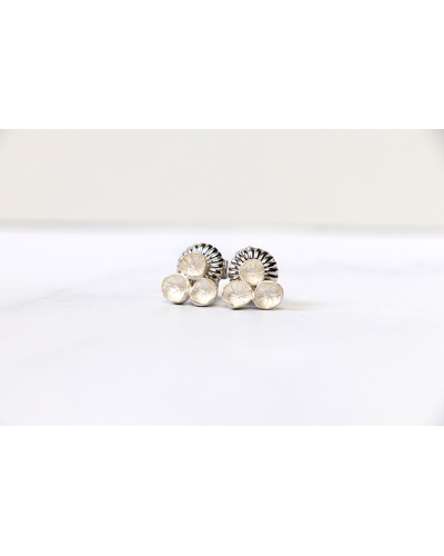 Cluster Studs - Fine & Sterling Silver