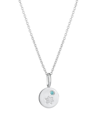 Birthflower Necklace (December) - Sterling Silver