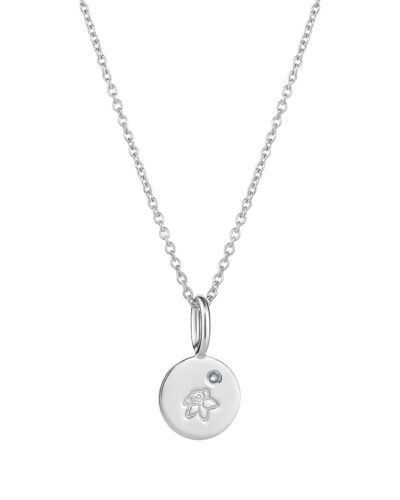 Birthflower Necklace (March) - Sterling Silver