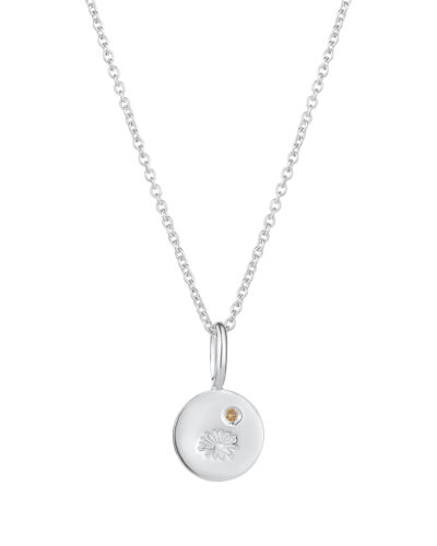 Birthflower Necklace (April) - Sterling Silver