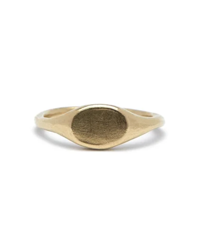 Carved Oval Signet - 9ct Gold