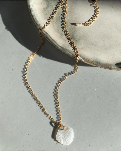 Lola Mother of Pearl Necklace - 14K Gold Filled