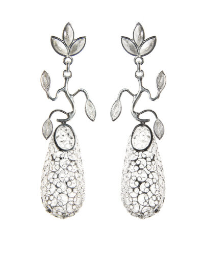 Bird Nest Silver Filigree Earrings - Sterling Silver