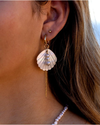 Oasis Mother of Pearl Earrings - 14K Gold Filled
