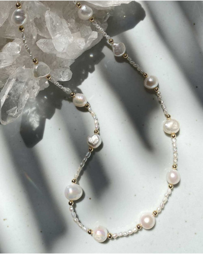 Ocean Treasure Pearl Necklace - 14K Gold Filled