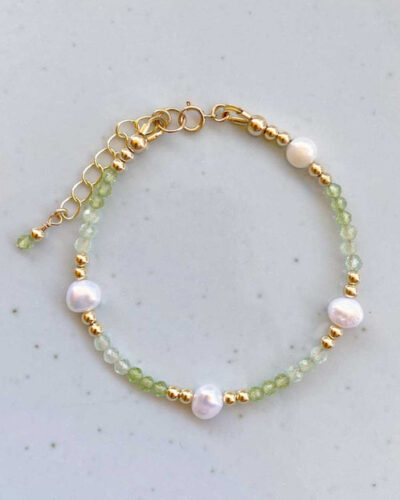 Peridot & Green Amethyst Bracelet - 14K Gold Filled (18cm)