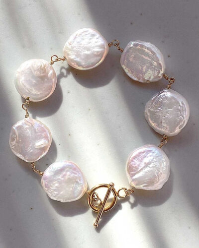 Radiance Keshi Pearl Bracelet - 14K Gold Filled (18cm)