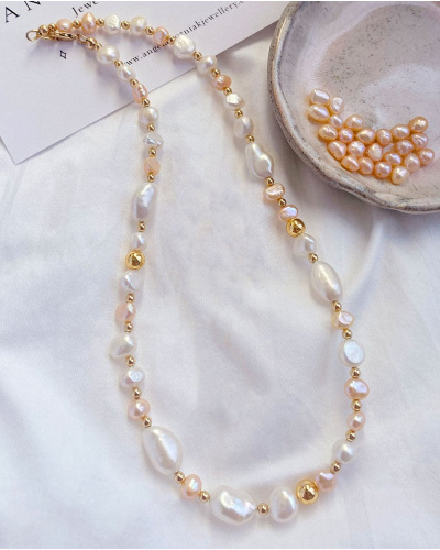 Rhea Goddess Pearl Necklace - 14K Gold Filled