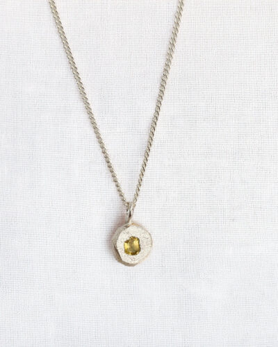 Sapphire Bubble Necklace - Sterling Silver, Yellow