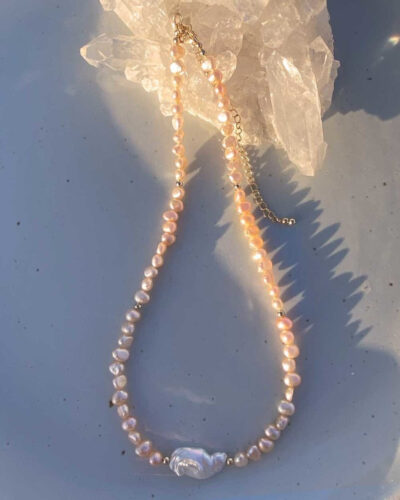 Sunset Biwa Pearl Necklace - 14K Gold Filled