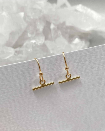 T-Bar Earrings - 14K Gold Filled