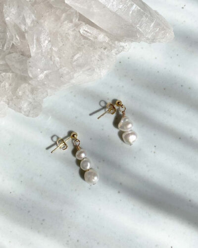 Wabi Sabi Pearl Studss - 14K Gold Filled