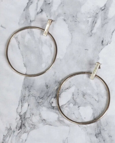Vacation Hoop Earrings - Sterling Silver