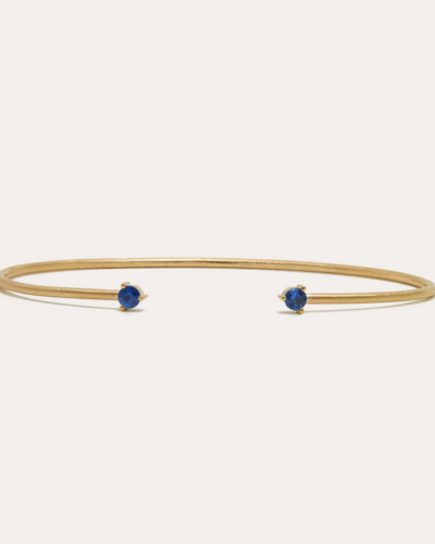 Gemini Blue Sapphire Cuff - 9ct Gold