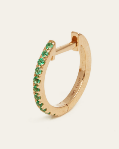 Emerald Huggie Medium - 14CT Gold