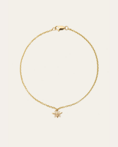 Tiny Honey Bee Bracelet - 9ct Gold