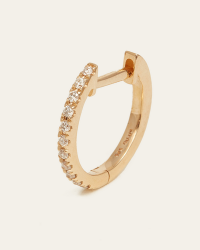 Diamond Huggie Medium - 14CT Gold