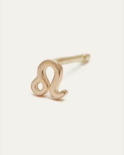 Tiny Leo Zodiac Stud - 14CT Gold