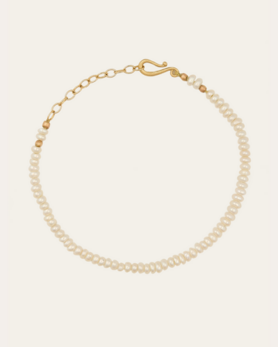 Pearl Bead Bracelet - 14ct Gold