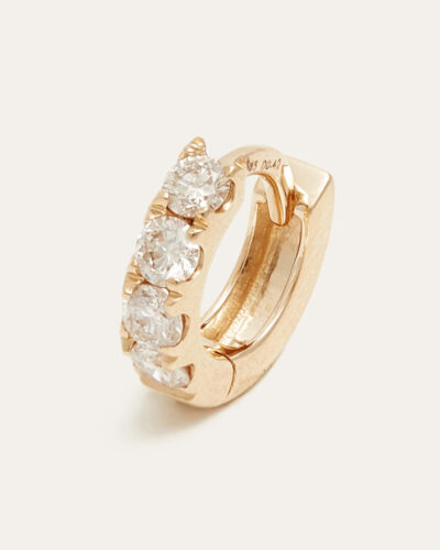 Big Diamond Huggie Small - 14CT Gold