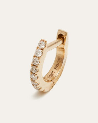 Diamond Huggie Small - 14CT Gold