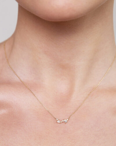 Milky Way Cluster Necklace - 14K Gold (Cubic Zirconia)