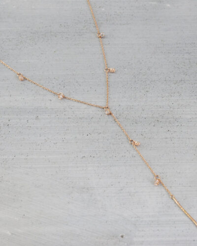 Petite Constellation Y Necklace - 14K Gold (Natural Diamond)