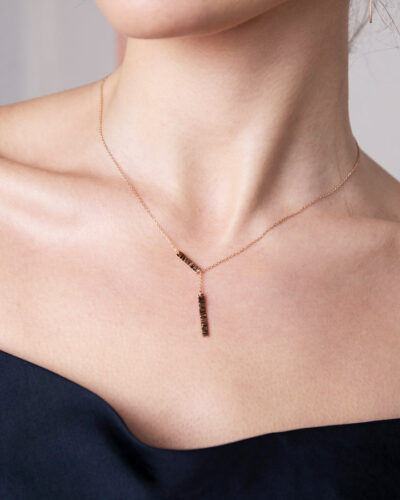 Ripple Y Necklace - 14K Gold