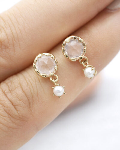 Rose Fever Pearl Blossom Earrings - 14K Gold